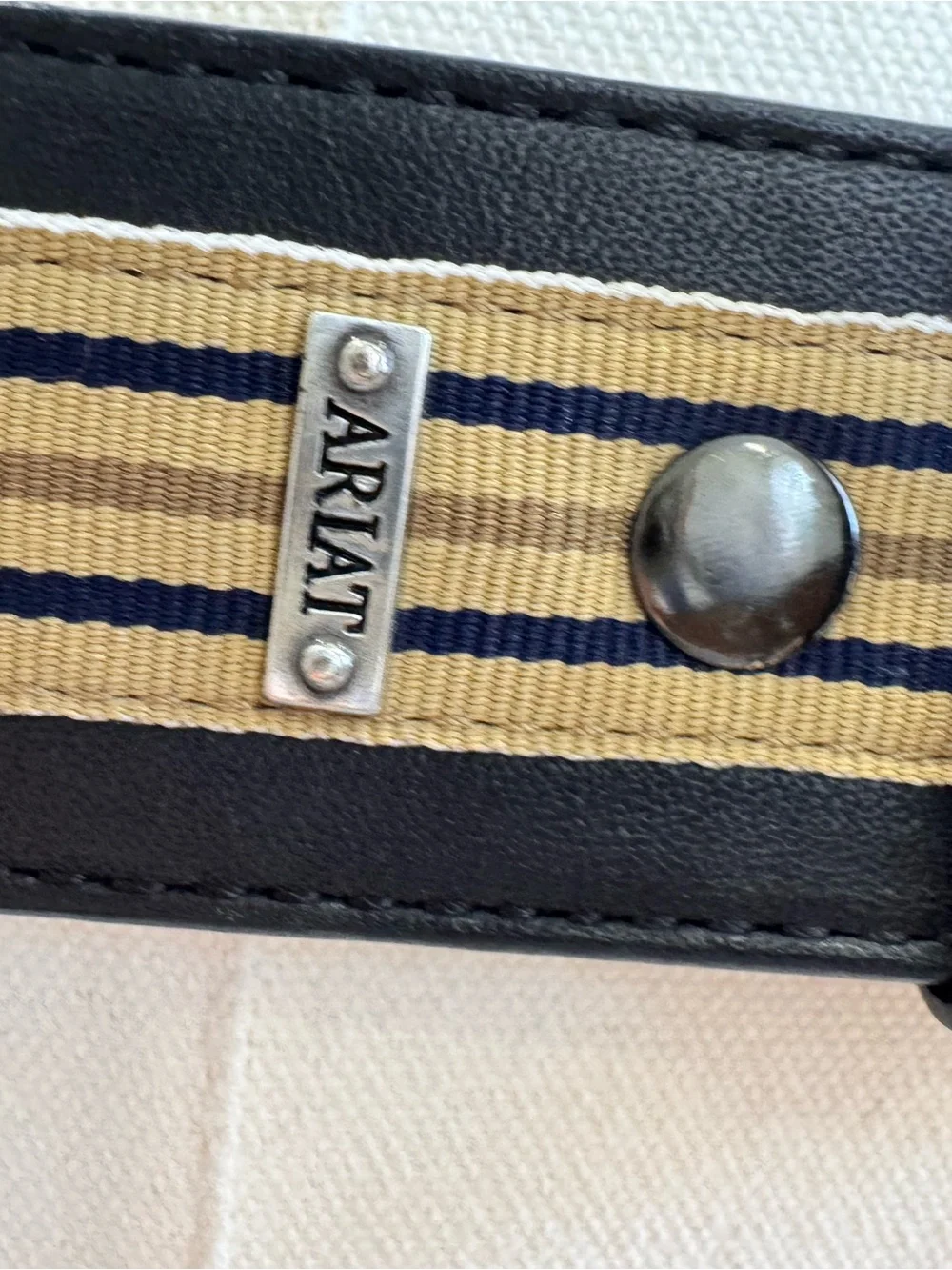 Ariat Leather & Fabric Stripe Belt | Size 34/85 | Style E106032